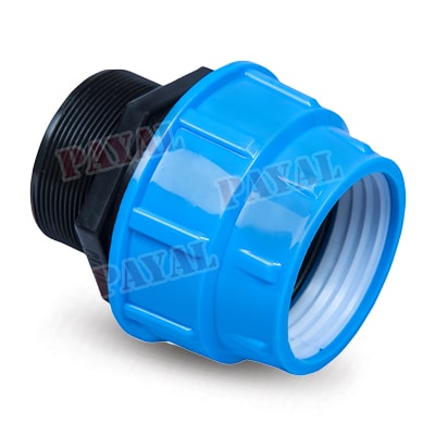 PP-HDPE-Compression Fitting Male Threaded Adapter