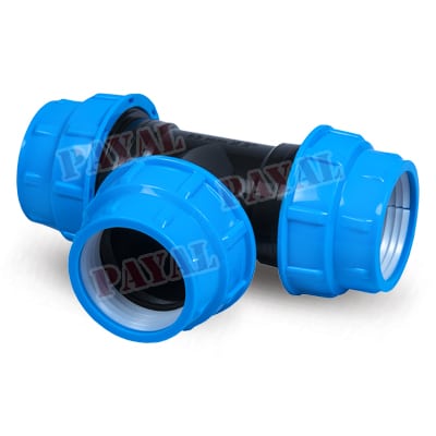 PP HDPE Compression Fitting Tee