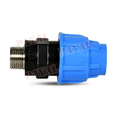 SS 304 MDPE Compression Fitting Male Threaded Adapter